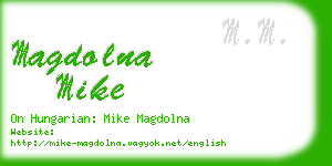 magdolna mike business card